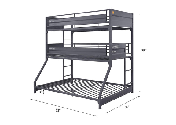 37995 Cargo Twin-Twin-Full Bunk Bed