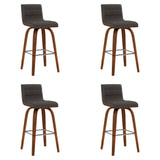 Vienna - 30" Swivel Bar Stool - Walnut Wood