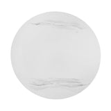 Loxley - Marble Coffee Table With Metal Base - White / Black