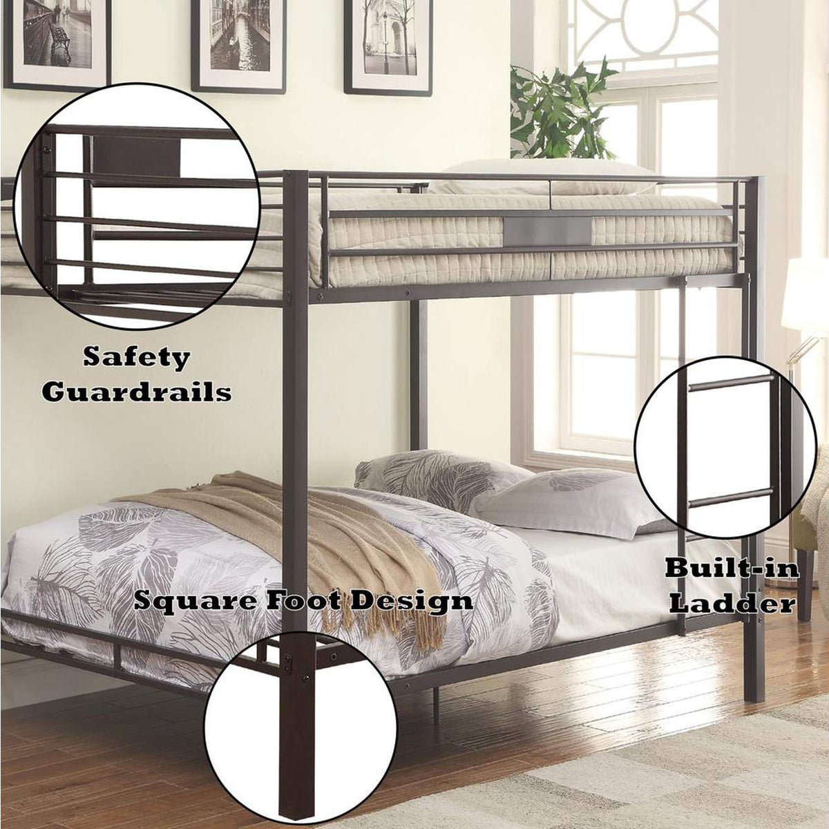 38015 Limbra Double Queen Bunk Bed