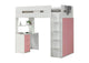 38040 Nerice Twin Loft Bed with Desk and Wardrobe