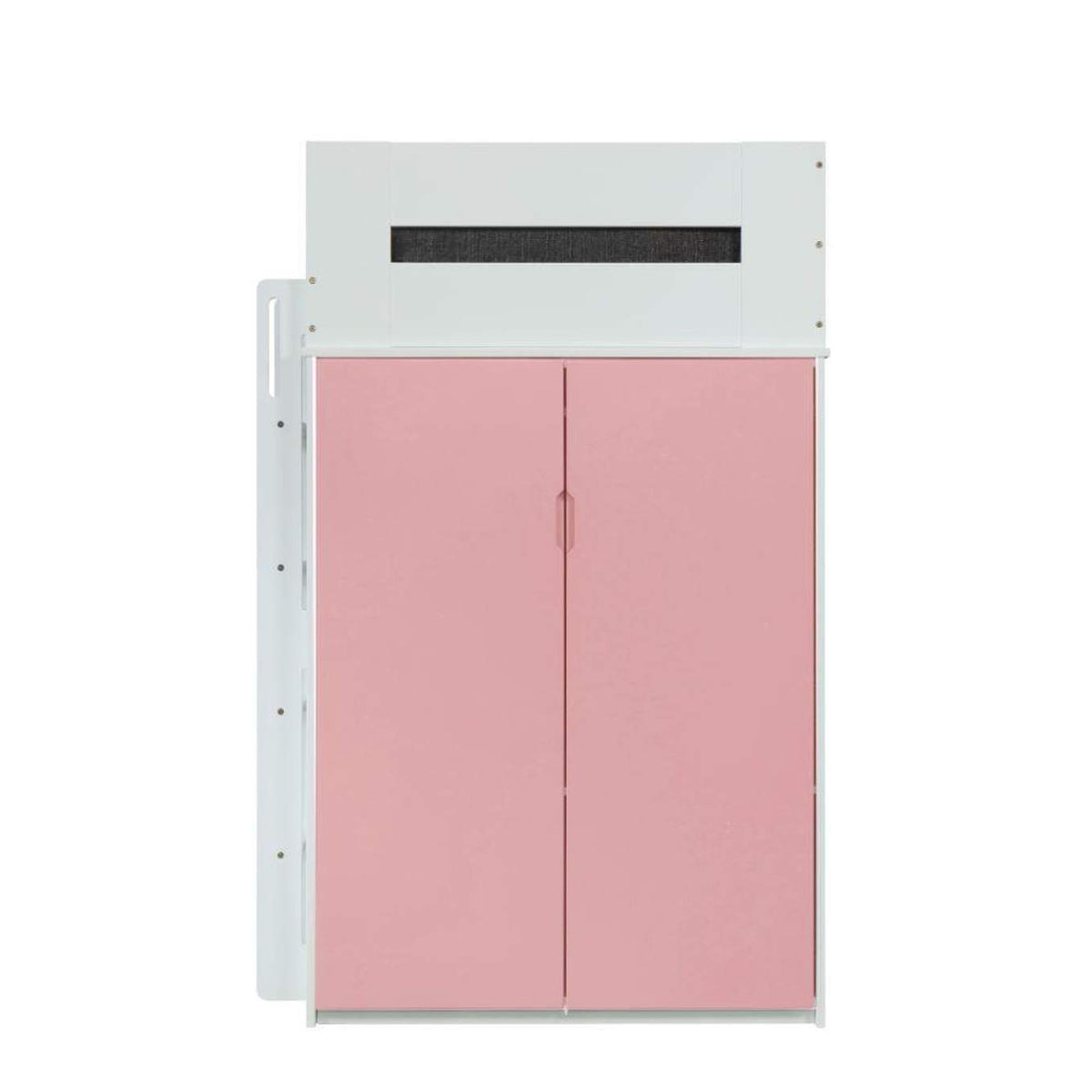 38040 Nerice Twin Loft Bed with Desk and Wardrobe