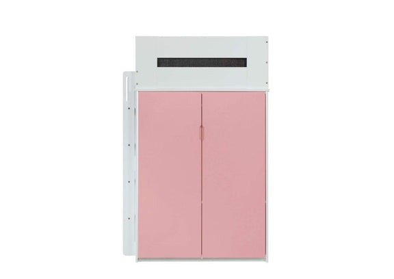 38040 Nerice Twin Loft Bed with Desk and Wardrobe