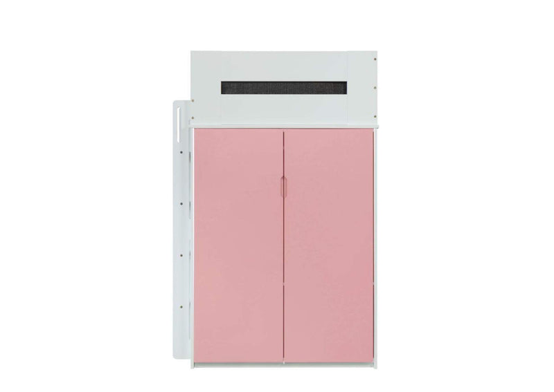 38040 Nerice Twin Loft Bed with Desk and Wardrobe
