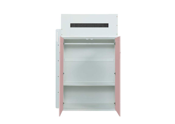 38040 Nerice Twin Loft Bed with Desk and Wardrobe