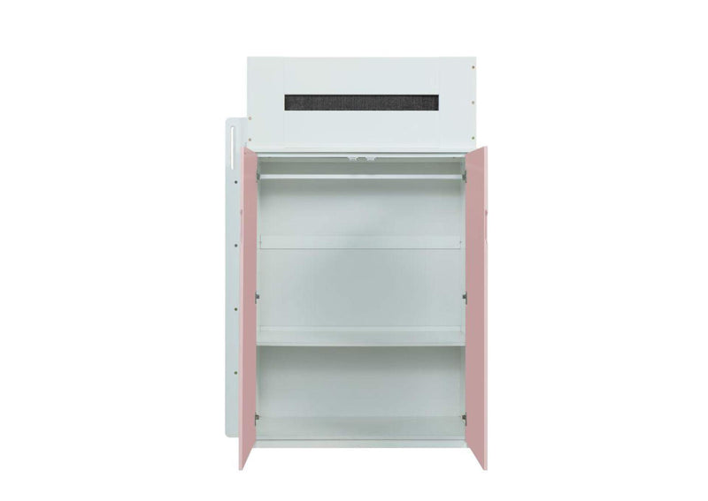 38040 Nerice Twin Loft Bed with Desk and Wardrobe