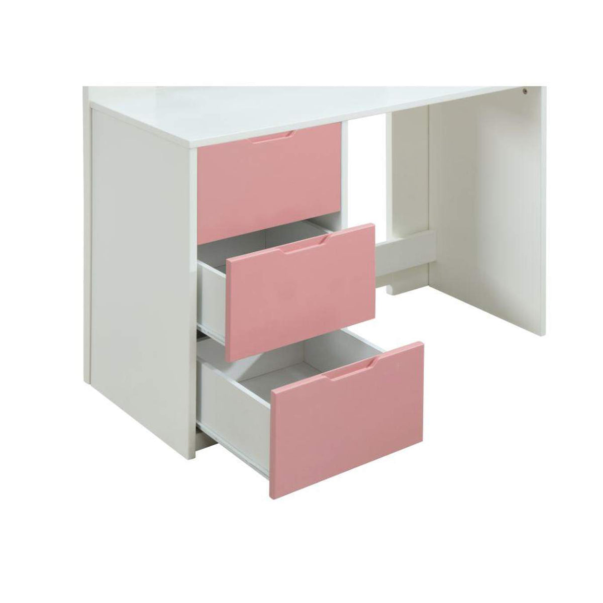 38040 Nerice Twin Loft Bed with Desk and Wardrobe