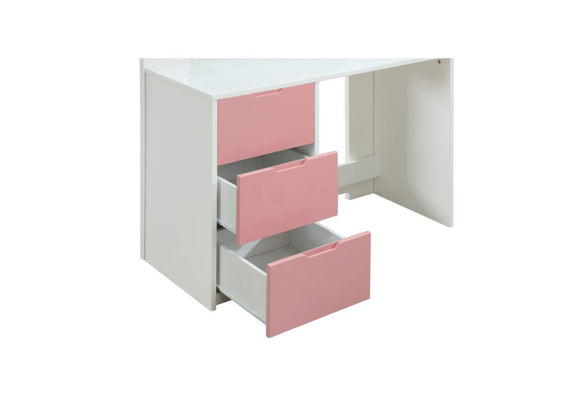 38040 Nerice Twin Loft Bed with Desk and Wardrobe