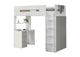 38050 Nerice Twin Loft Bed with Desk and Wardrobe