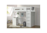 38050 Nerice Twin Loft Bed with Desk and Wardrobe