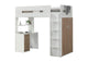 38055 Nerice Twin Loft Bed with Desk and Wardrobe