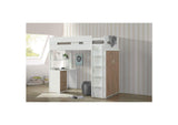 38055 Nerice Twin Loft Bed with Desk and Wardrobe