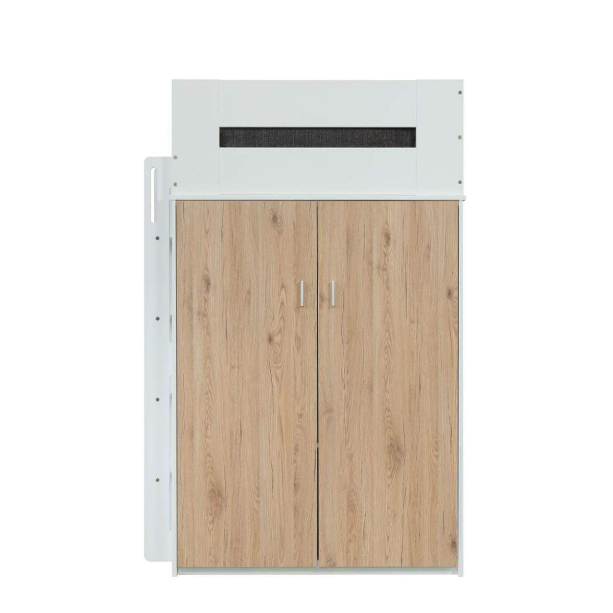 38055 Nerice Twin Loft Bed with Desk and Wardrobe