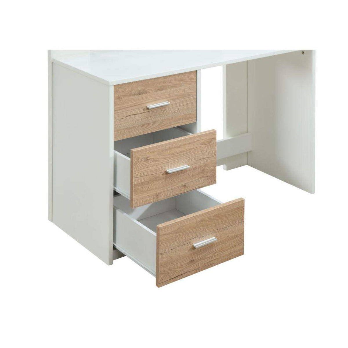 38055 Nerice Twin Loft Bed with Desk and Wardrobe