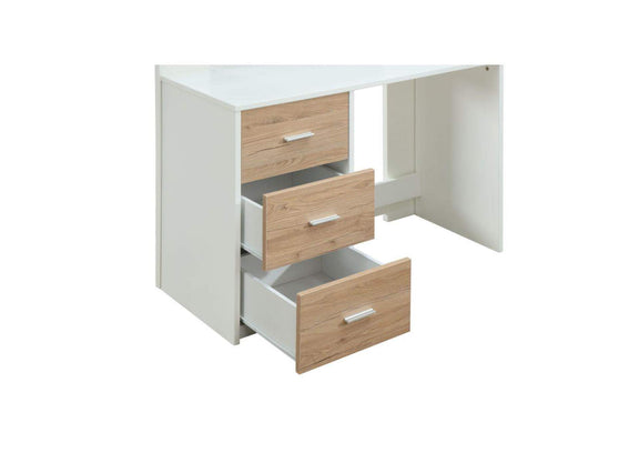 38055 Nerice Twin Loft Bed with Desk and Wardrobe