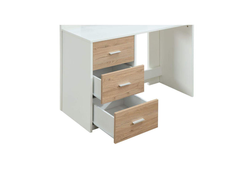 38055 Nerice Twin Loft Bed with Desk and Wardrobe