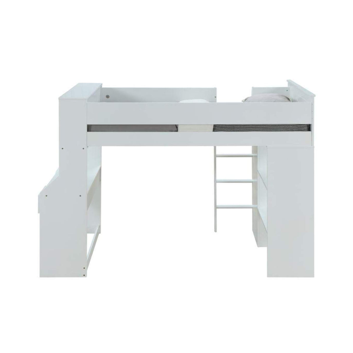 38060 Ragna Twin Loft Bed with Desk and Wardrobe