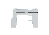 38060 Ragna Twin Loft Bed with Desk and Wardrobe