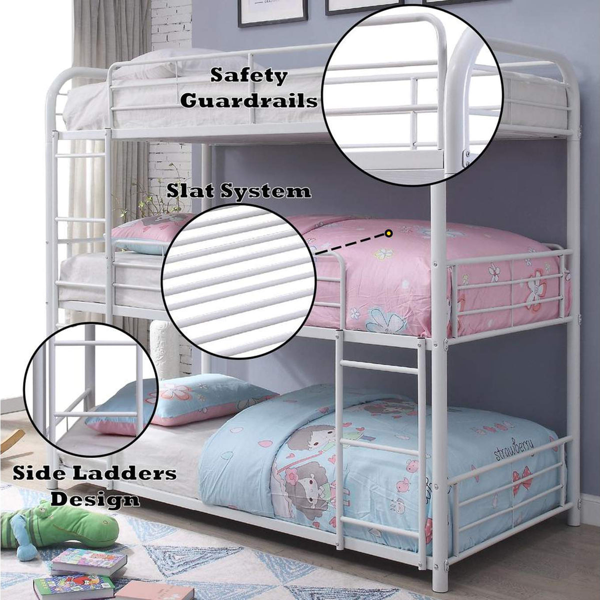 38115 Cairo Triple Full Bunk Bed