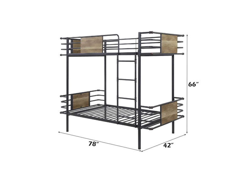 38130 Deliz Twin-Twin Bunk Bed