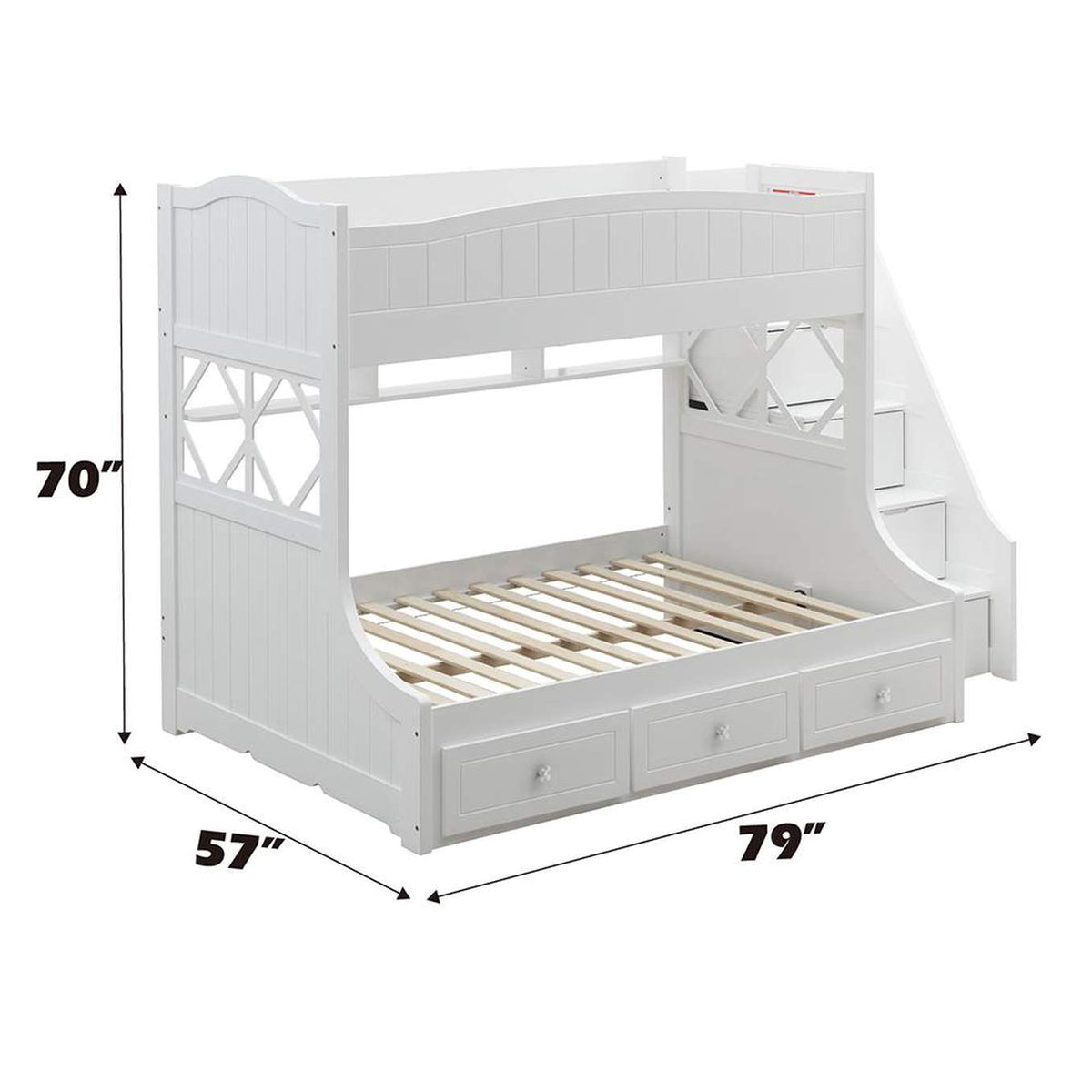 38150 Meyer Twin-Full Bunk Bed with Storage
