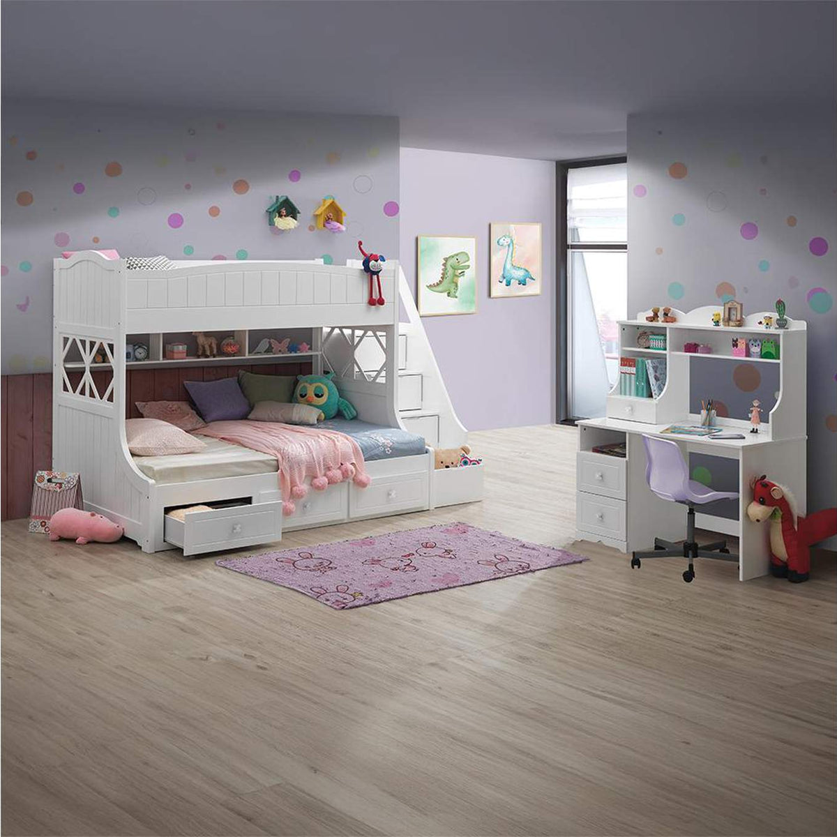 38150 Meyer Twin-Full Bunk Bed with Storage