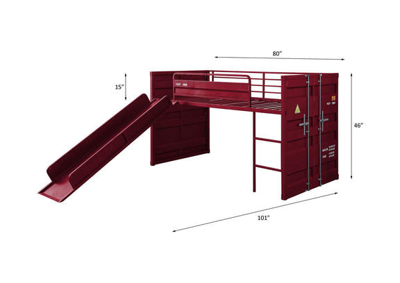 38300 Cargo Twin Loft Bed with Slide