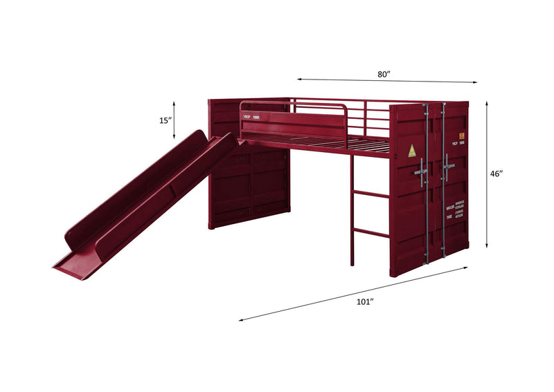 38300 Cargo Twin Loft Bed with Slide