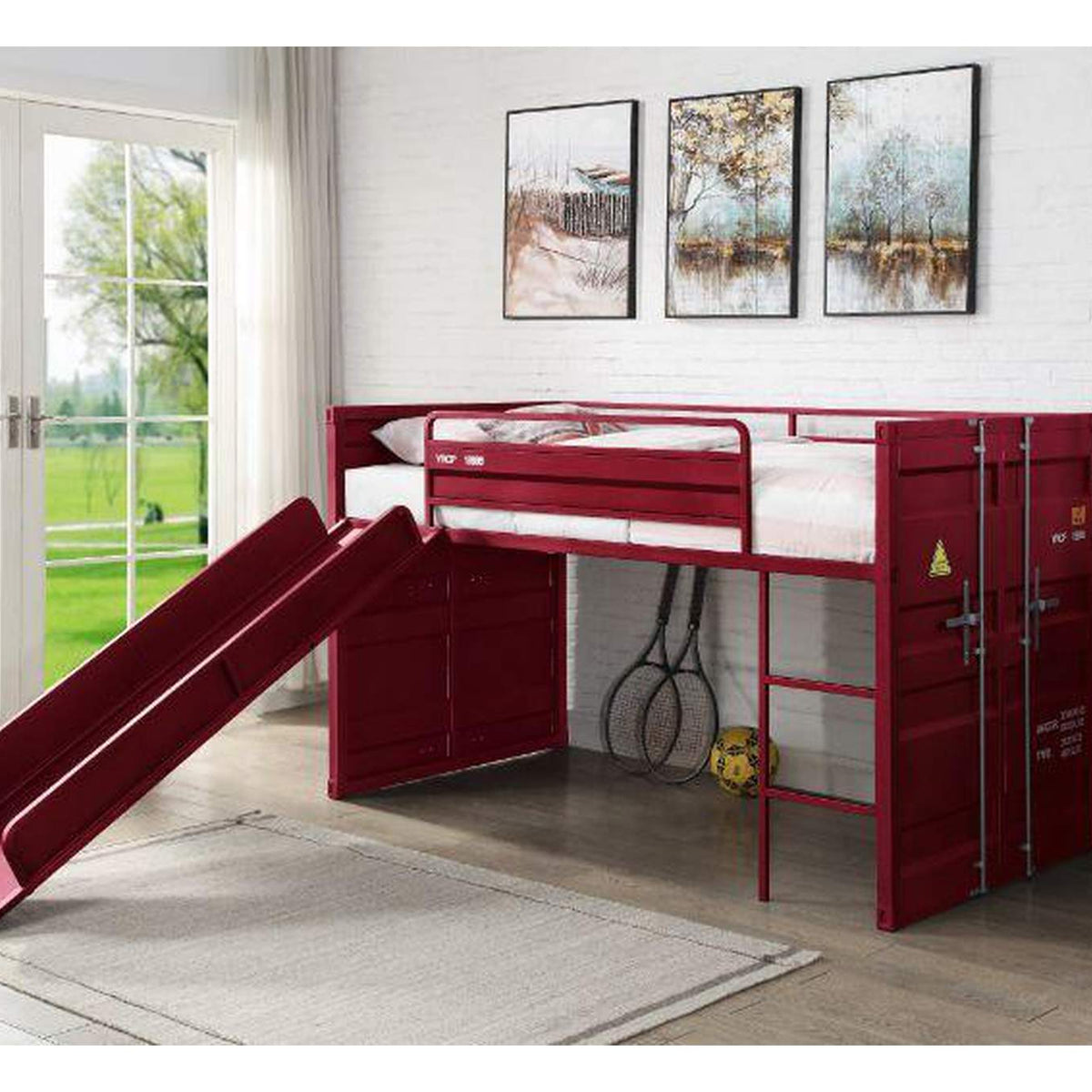 38300 Cargo Twin Loft Bed with Slide