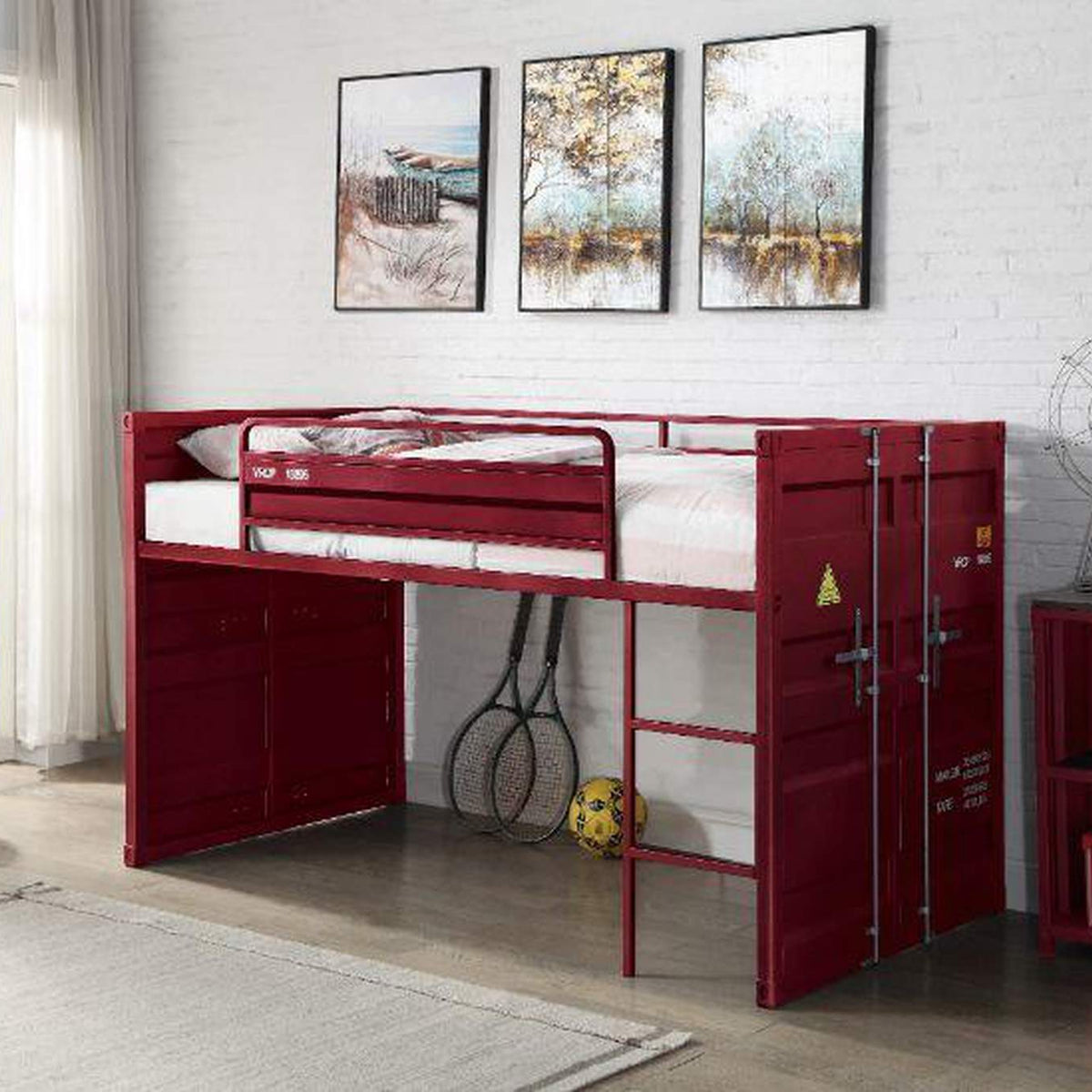 38300 Cargo Twin Loft Bed with Slide
