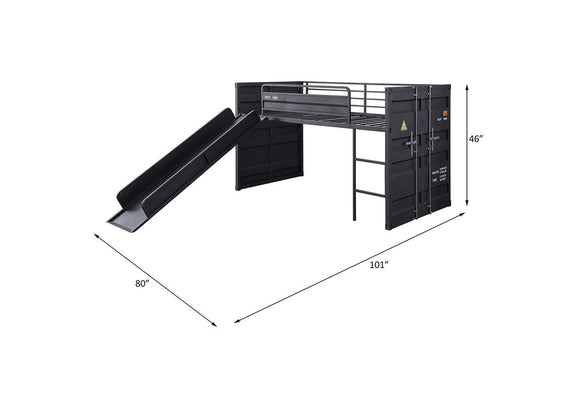 38305 Cargo Twin Loft Bed with Slide