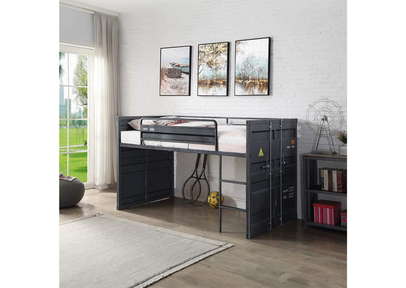 38305 Cargo Twin Loft Bed with Slide