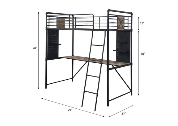 38310 Cordelia Twin Loft Bed with Desk