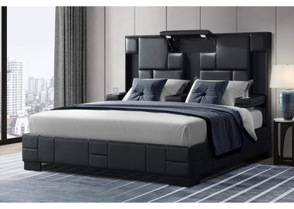 OSCAR-BLACK-KB-N OSCAR BLACK KING BED NO WOOD TRIM