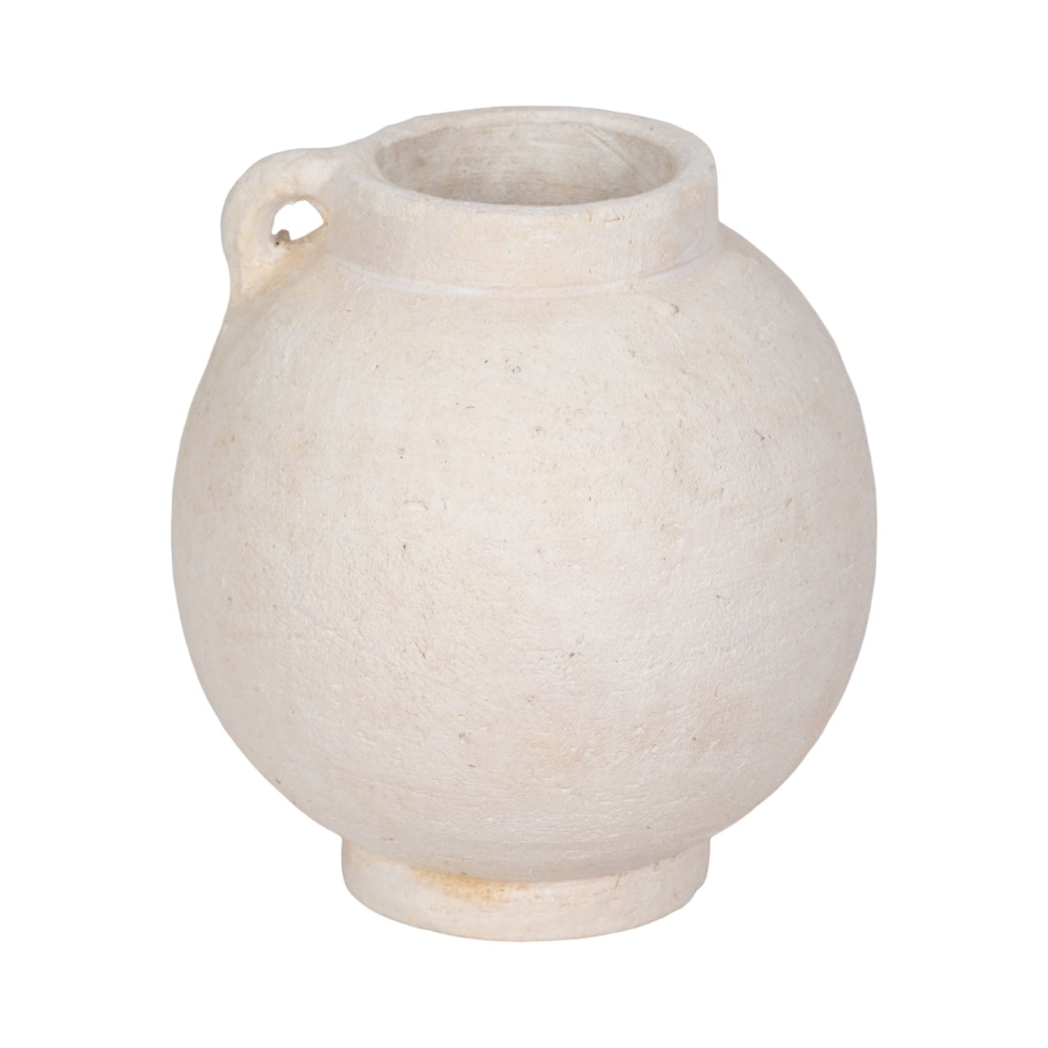 Bulbous Jug With Handle - White
