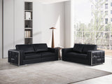 1130 - Top Grain Italian Leather Living Room Set