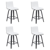 Vienna - Modern Counter Height Swivel Bar Stool - Black Brushed Wood Frame