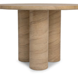 Niva - 47" Outdoor Round Dining Table - Beige