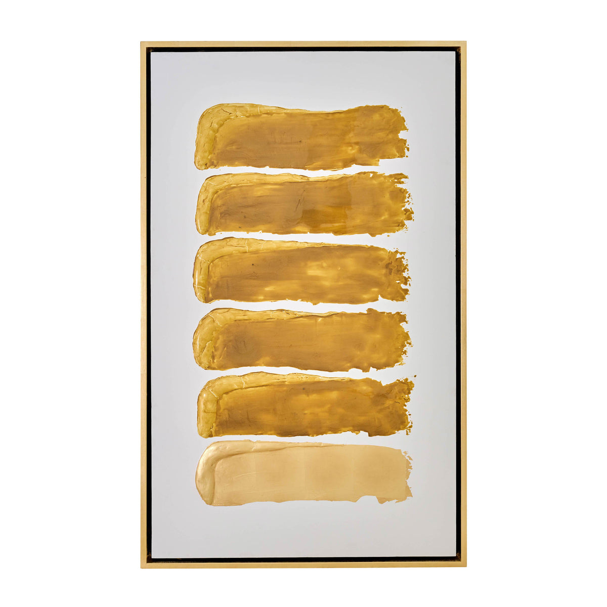 Hand Painted Leaf Ingot Box 35 x 59" - Gold