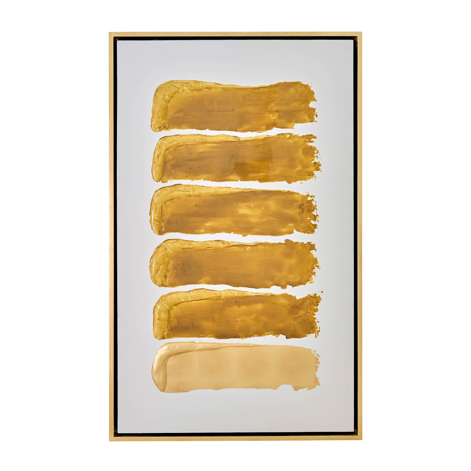 Hand Painted Leaf Ingot Box 35 x 59" - Gold