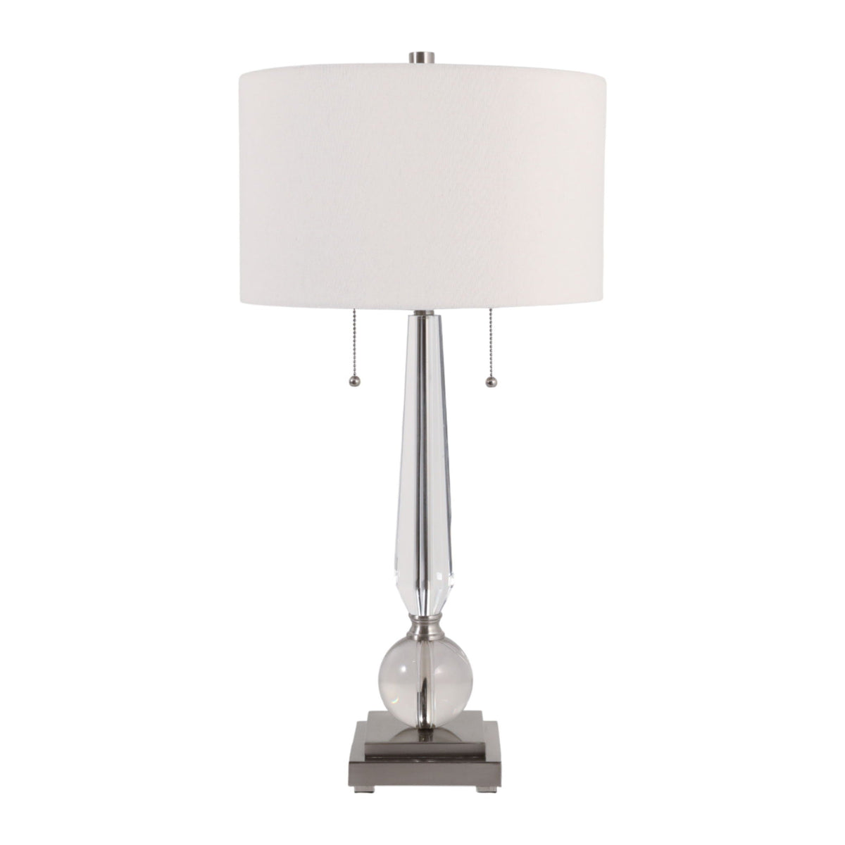 28" Giles Crystal Buffet Lamp - Gray