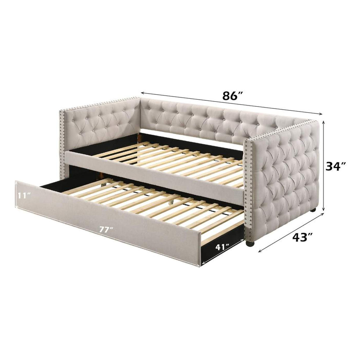 39440 Romona Daybed with Trundle - Twin