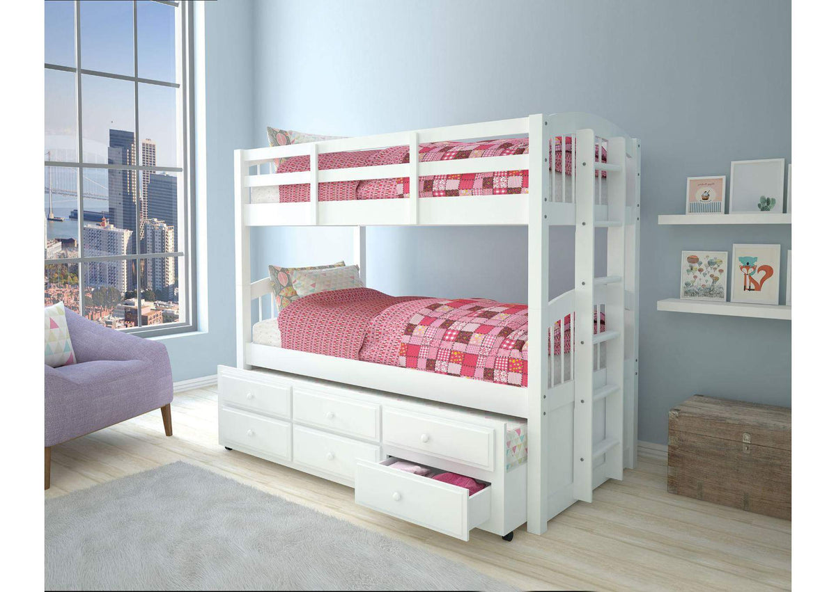 39995 Micah Twin-Twin Bunk Bed with Trundle and Storage