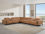 1246 - 8-Piece L-Shaped Modular Power Reclining Sectional With 3 Power Recliners And Power Headrests