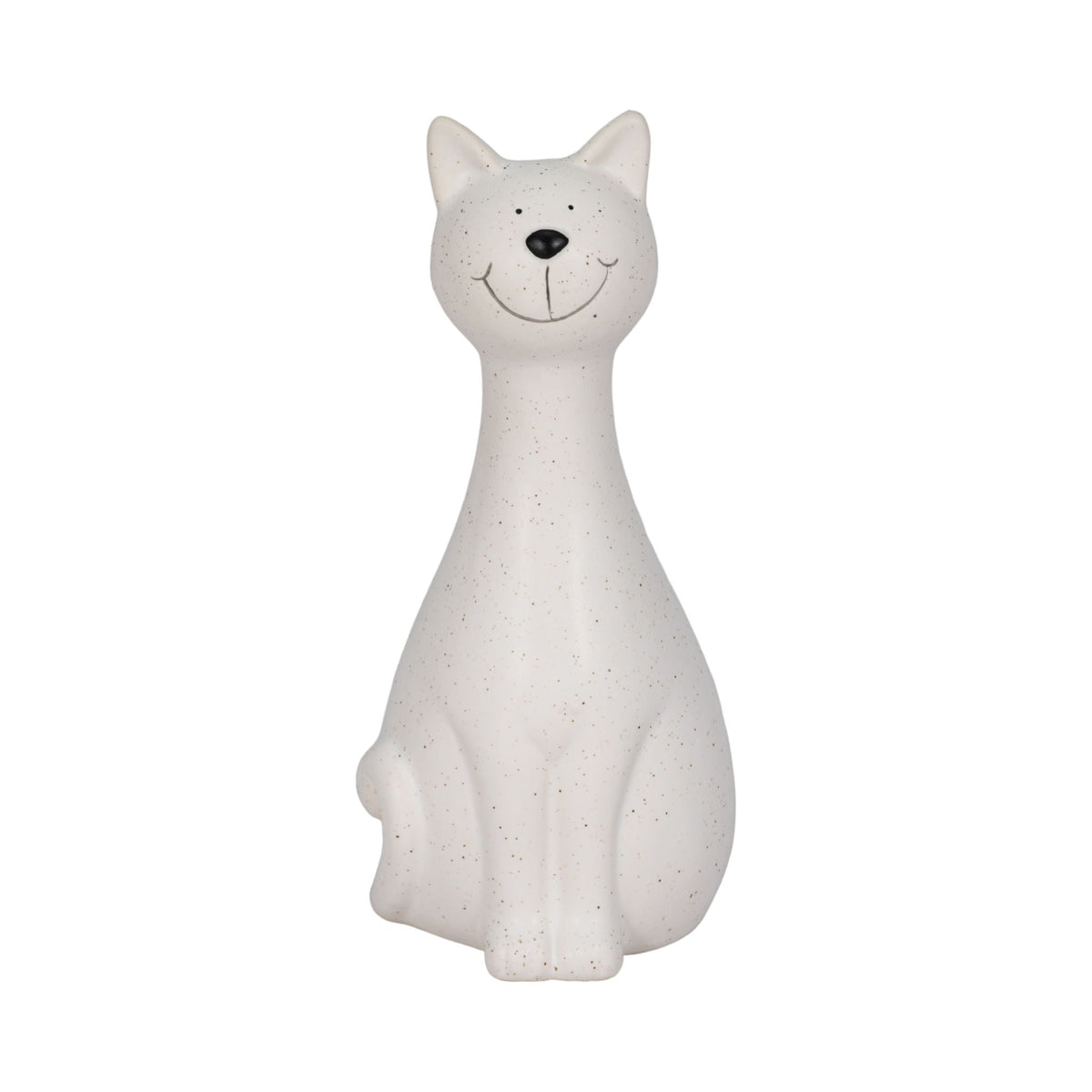 Skinny Sitting Kitty - White