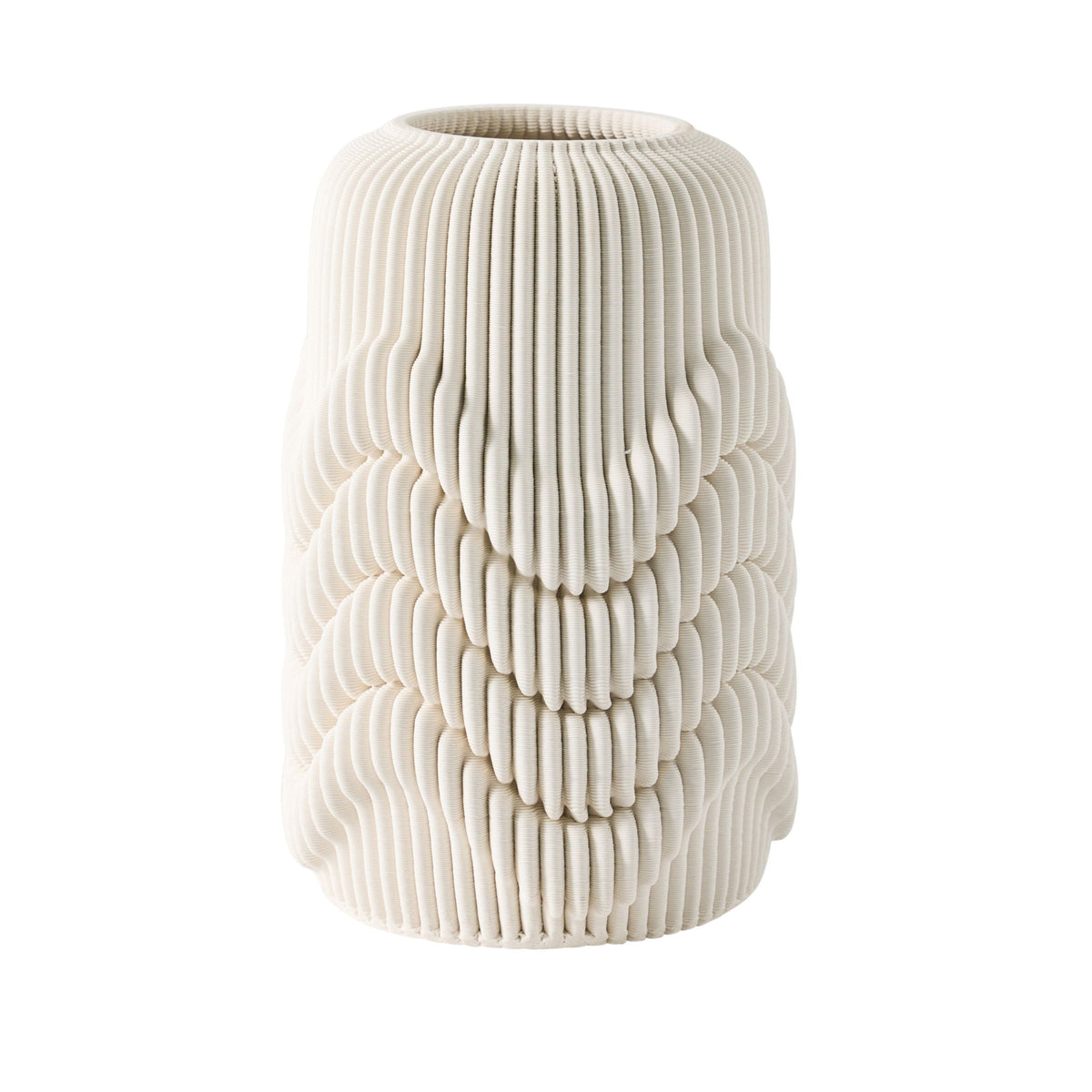 12" Providence 3D Printedvase - Ivory / Beige
