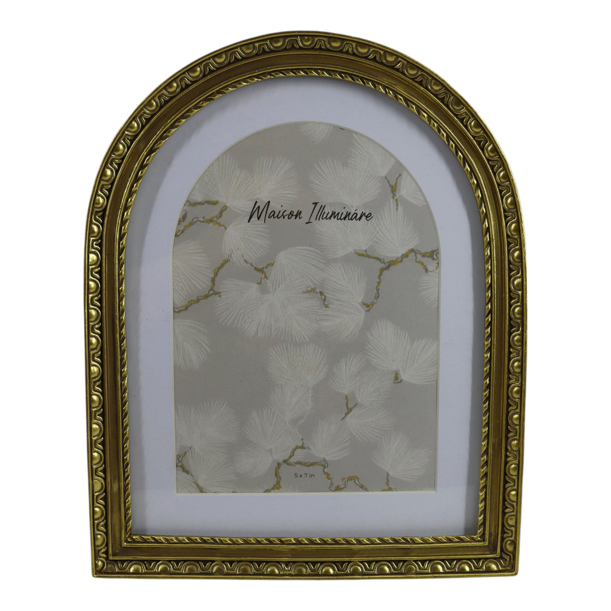 7"x9" Photo Frame Matted To Gilded Arch - Gold