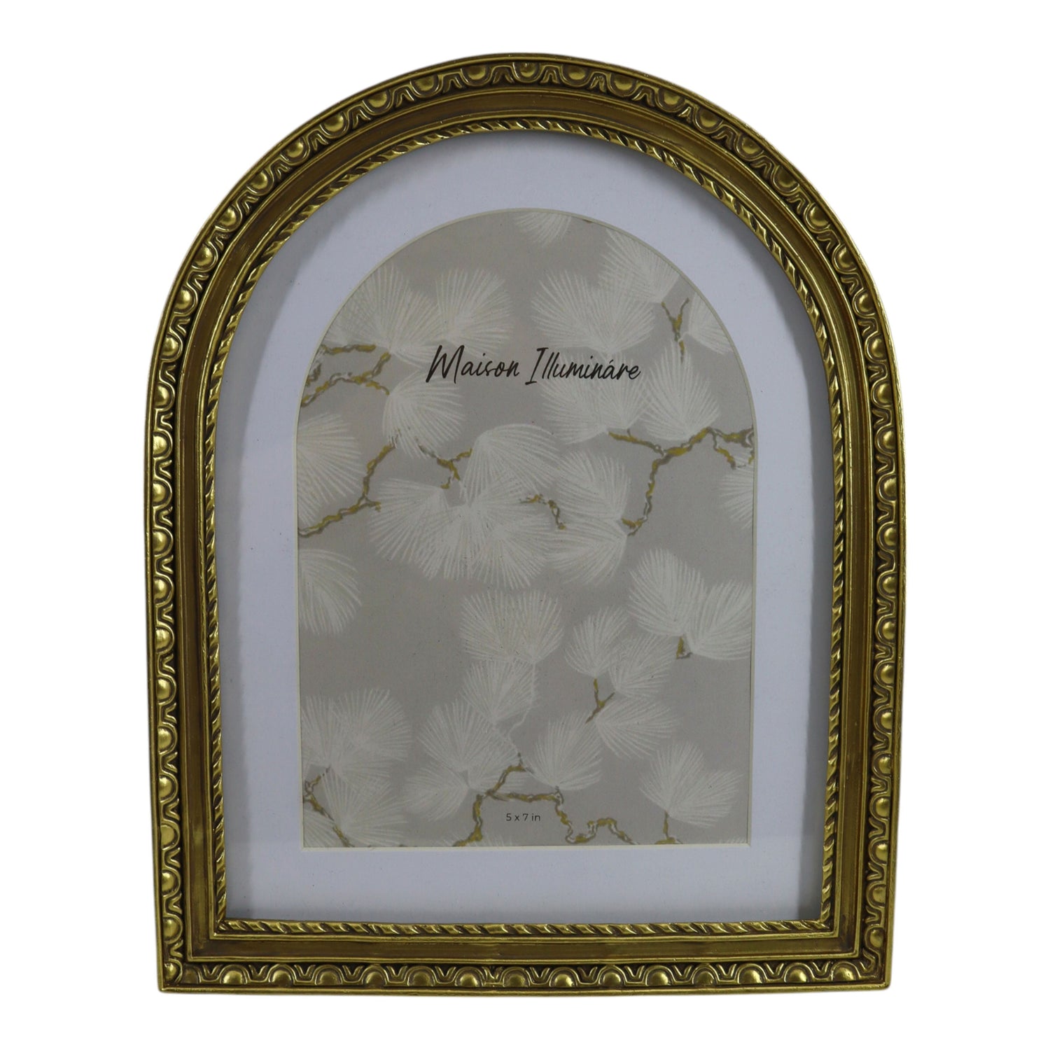 7"x9" Photo Frame Matted To Gilded Arch - Gold