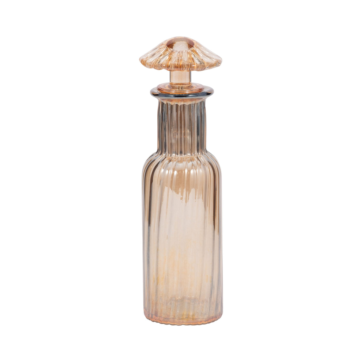 14" Igor Mushroom Glass Bottle - Orange