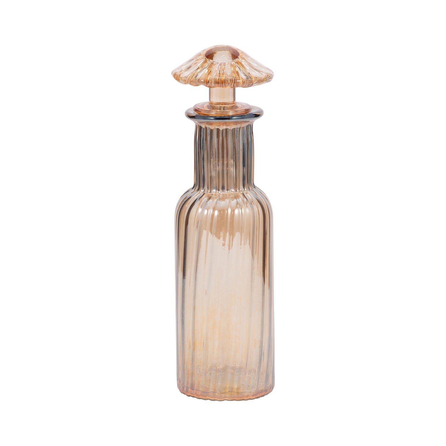 14" Igor Mushroom Glass Bottle - Orange
